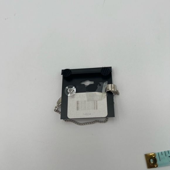 Gennaro Ear Cuff Stud-Earrings Silver-Tone NWT - Picture 4 of 4